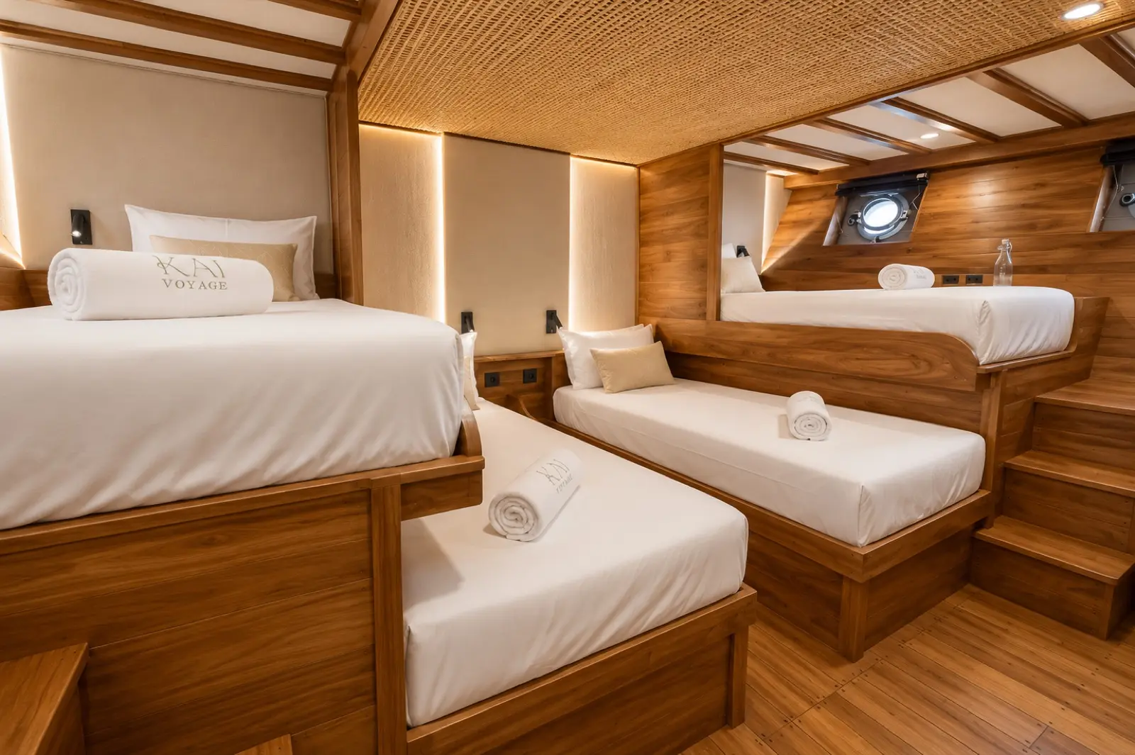 Kai Voyage 上的 Quad Deluxe Stateroom